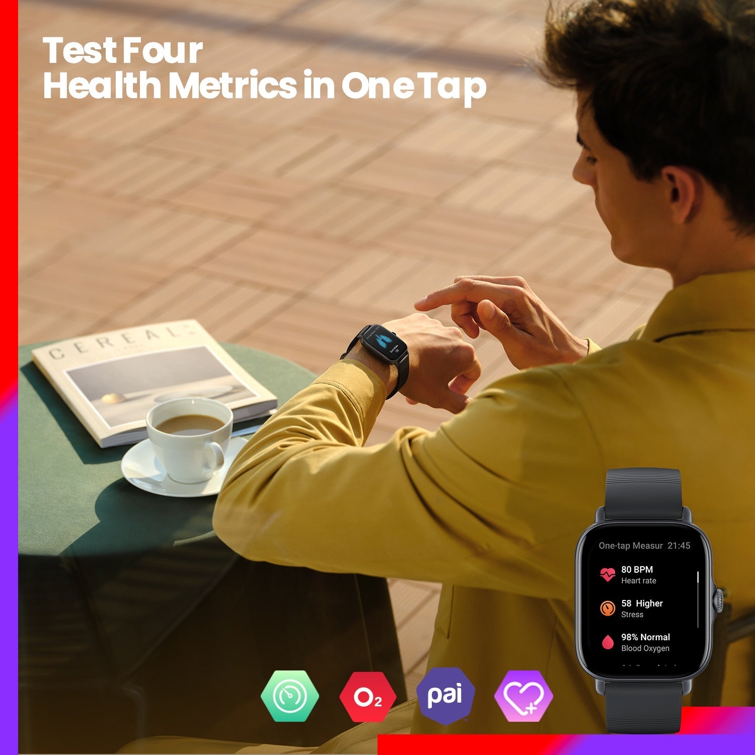 Smartwatch Amazfit GTS3 (Preto Grafite) - Versomastore