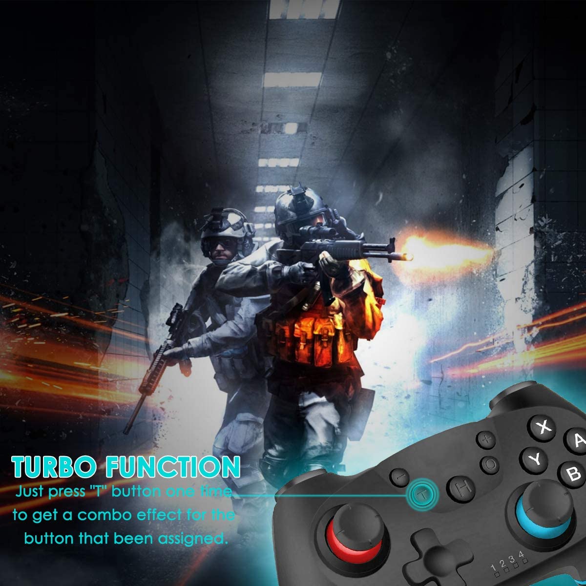 Comando Sem fio Broodio para Nintendo Switch Pro (Amarelo) - Versomastore
