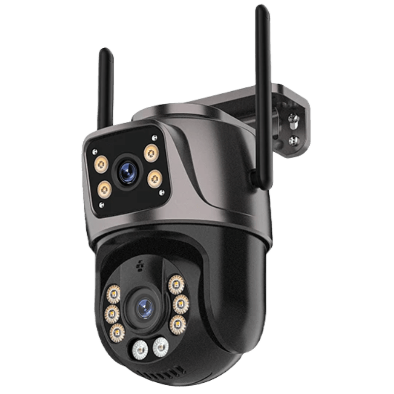 Câmera de Vídeo vigilância com Lente dupla 8MP 4K HD Sensor de movimento captura de áudio - Versomastore