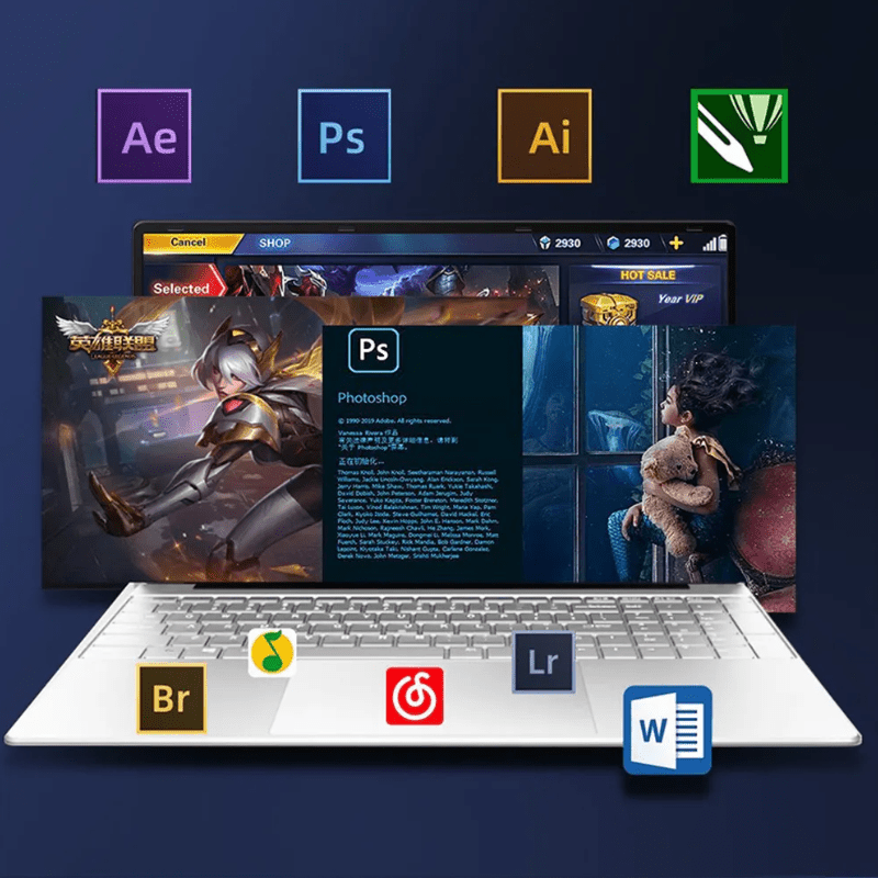 Computador Portátil Ecrã de 15.6" Windows 11 Leitor biométrico 16GB RAM + 256GB ROM - Versomastore