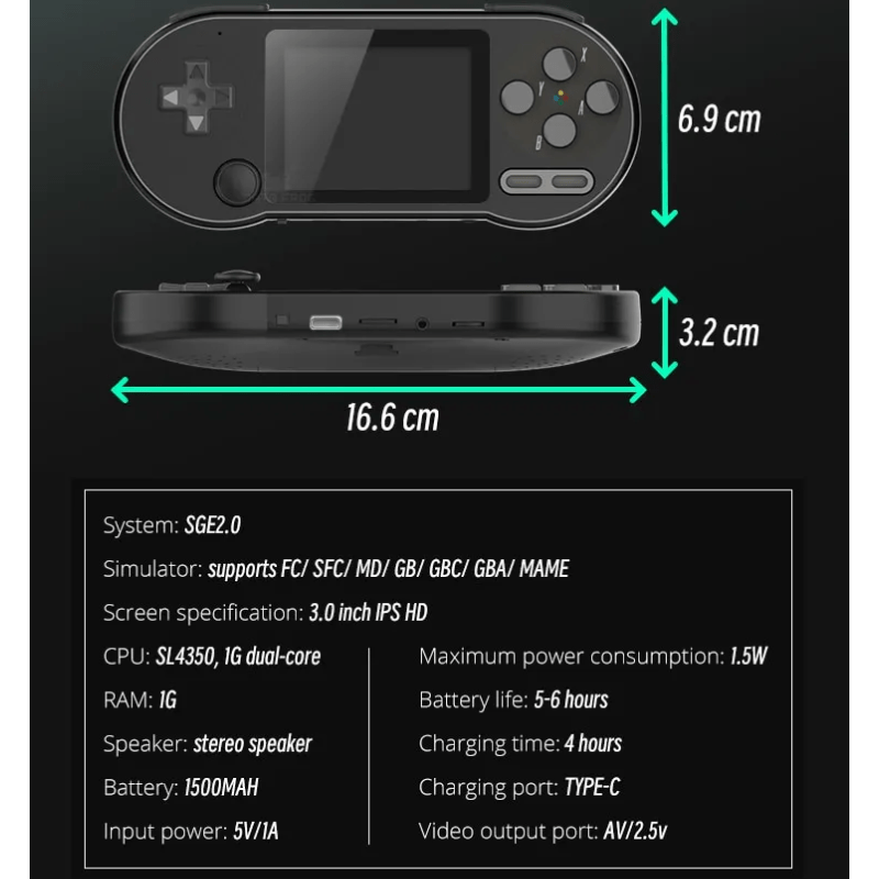 Console de jogos Portátil com mais de 6.000 jogos e Saída AV - Versomastore