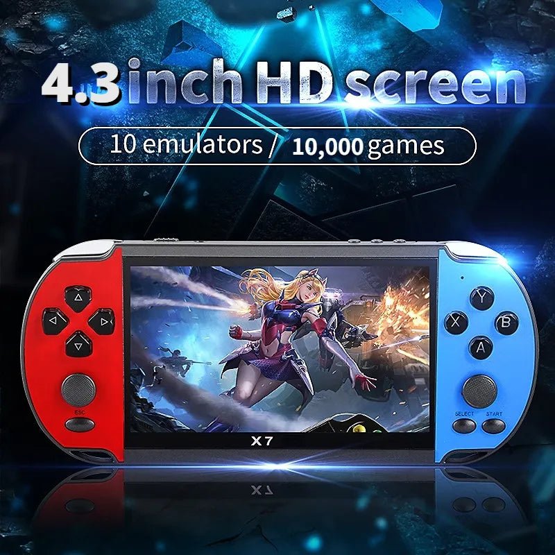 Console de jogos portátil com tela HD de 4.3" e jogos pré-instalados - Versomastore