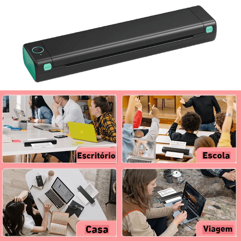 Impressora Portátil sem fio para casa, escritório ou escola - Versomastore