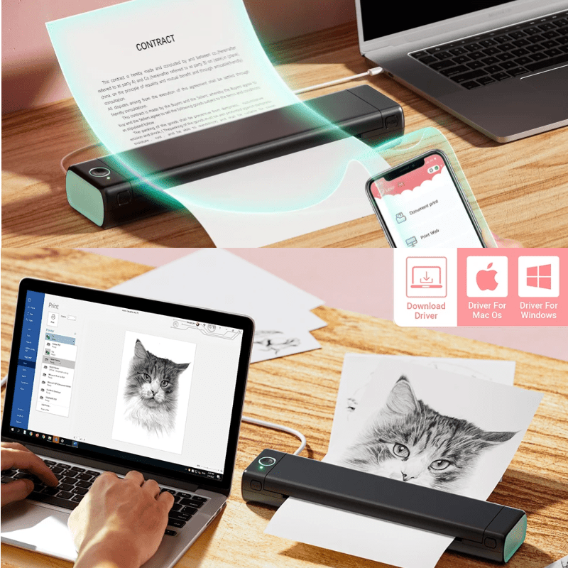 Impressora Portátil sem fio para casa, escritório ou escola - Versomastore