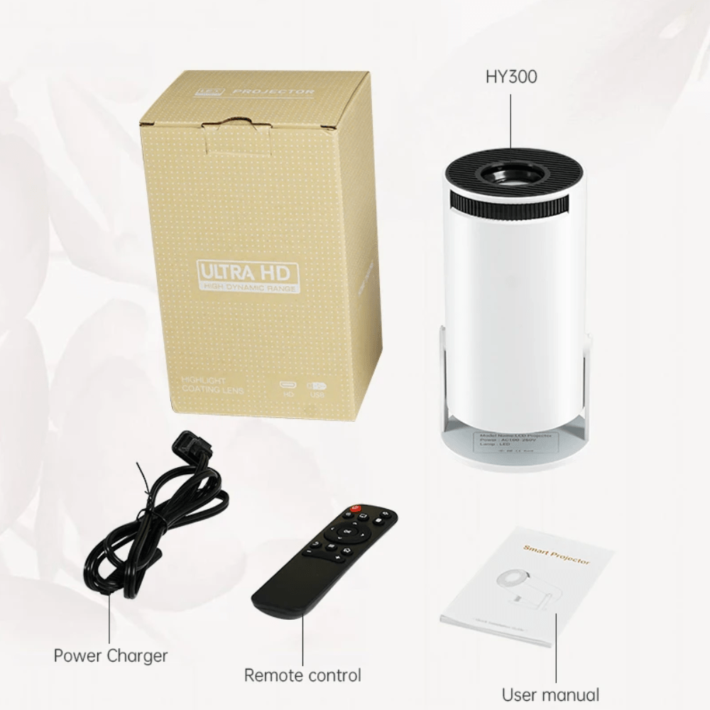 Projetor Portátil imagem 4K Android 11 Bluetooth (Branco) - Versomastore