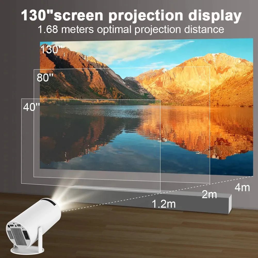 Projetor Portátil imagem 4K Android 11 Bluetooth (Branco) - Versomastore