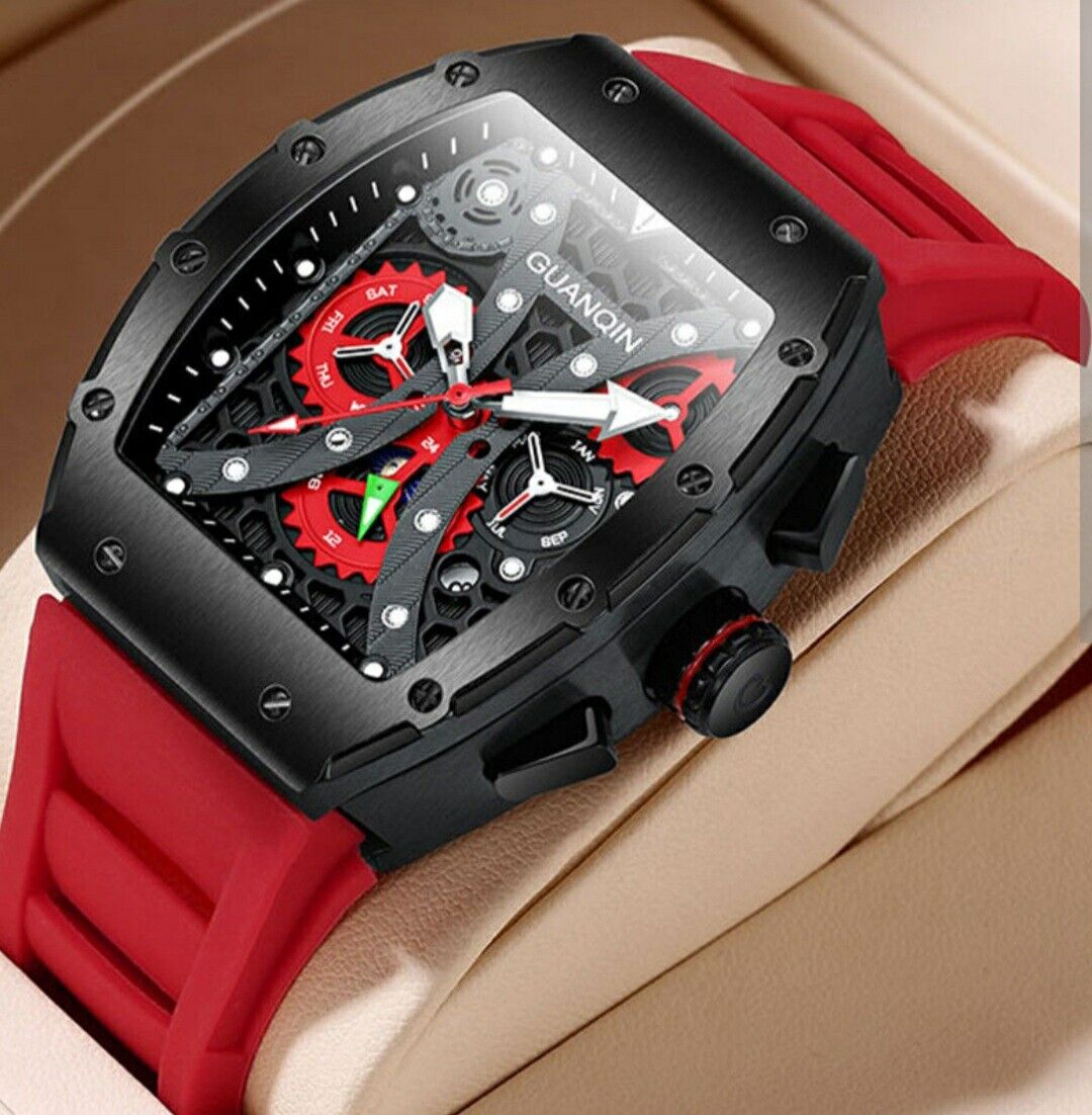 Relógio Guanqin GJ16198 Automático (Vermelho) - Versomastore