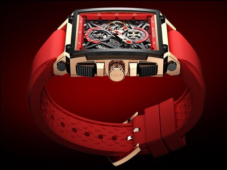 Relógio Lige LG8935 (Vermelho Dourado) - Versomastore