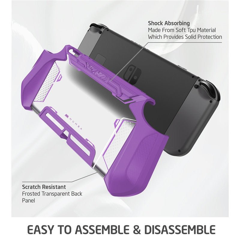 Case Nintendo Switch Proteção Acoplável para Consola e Comandos (Roxo) - Versomastore