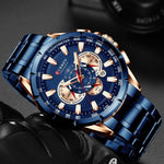 Relógio Curren CUR8363 Alta Qualidade (Azul Bronze) - Versomastore