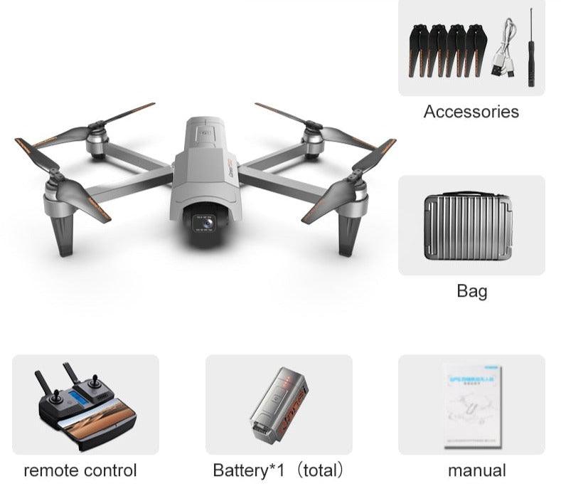 Drone iCamera1 Com GPS Gravação de Vídeo 4K HD (Prata) - Versomastore