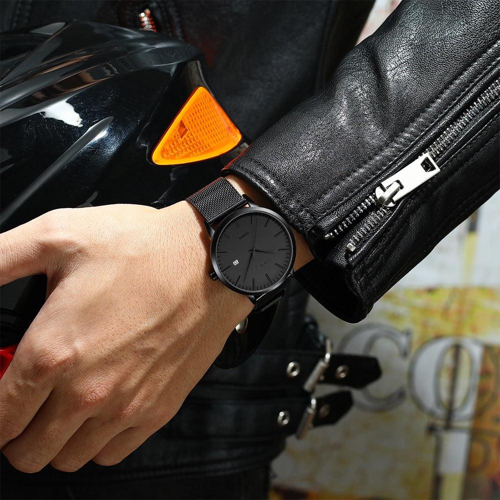Relógio Crrju CR2172 Pulseira em Aço Inoxidável (Preto) - Versomastore