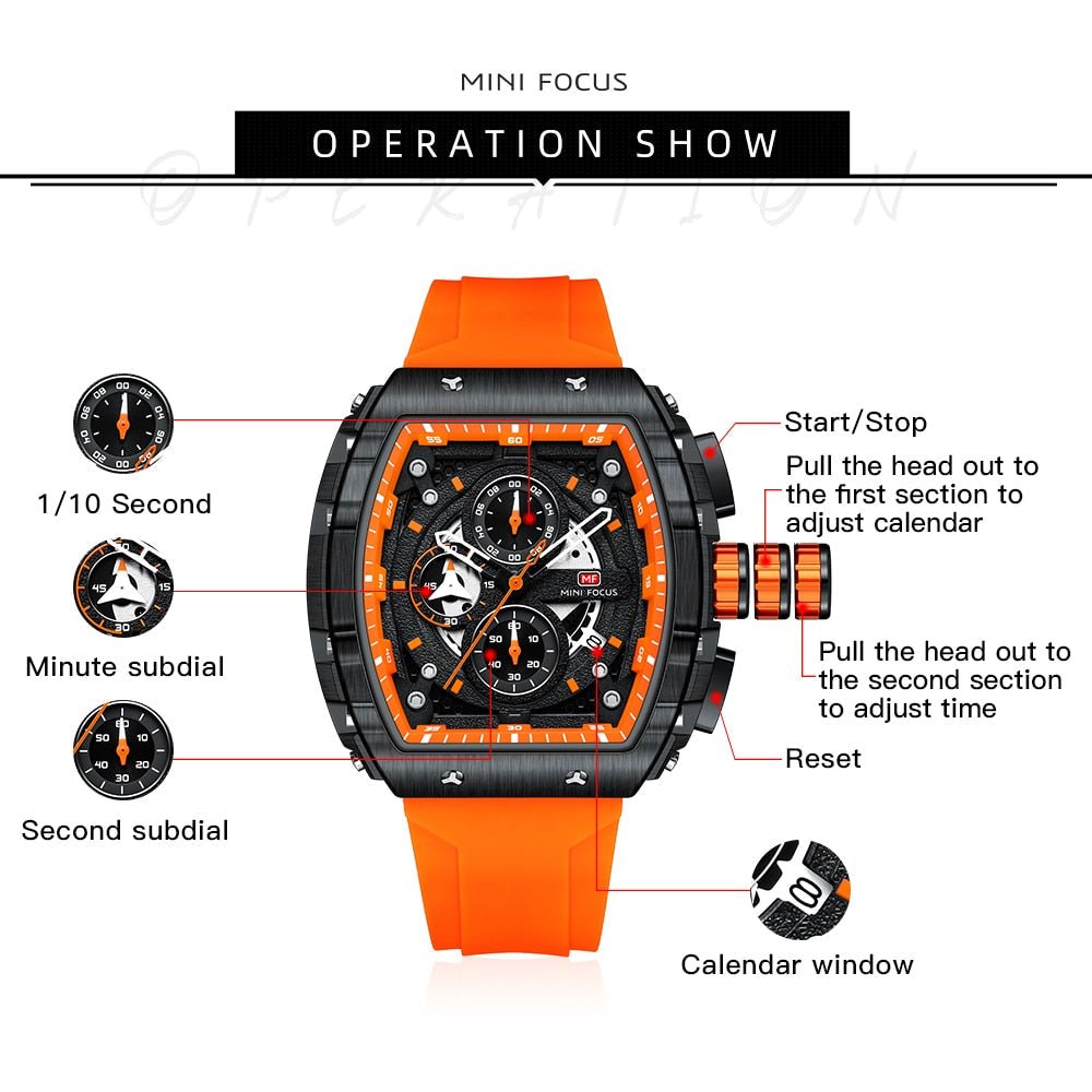 Relógio Mini Focus MF0399 (Laranja) - Versomastore