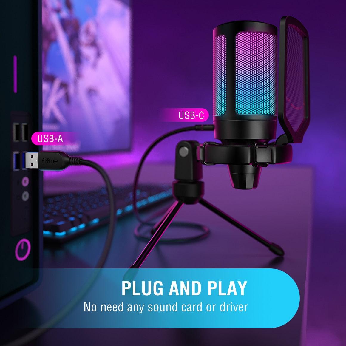 Microfone Gamer Fifine A6V - Versomastore