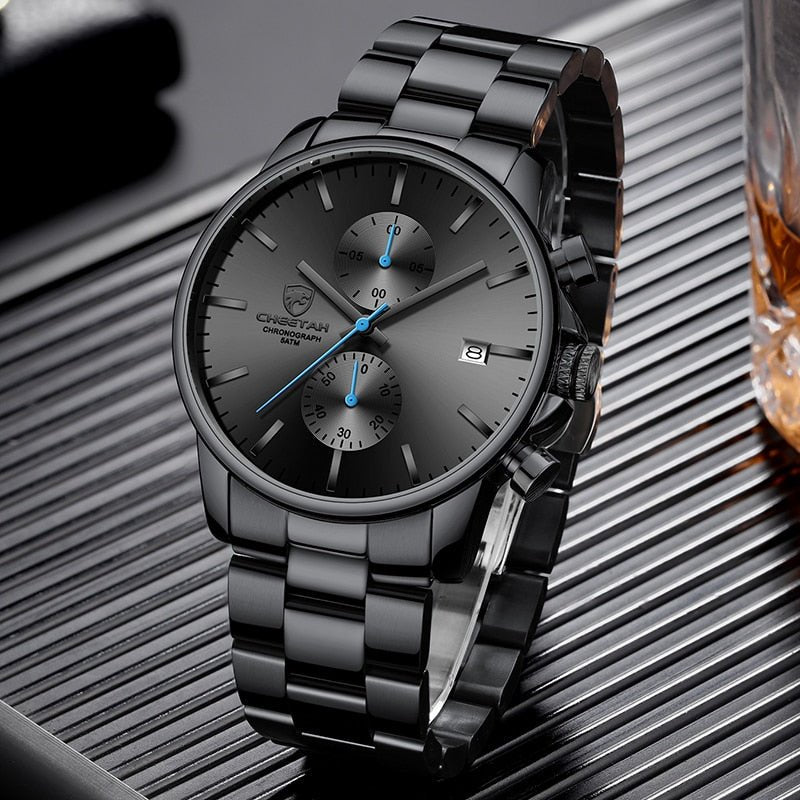 Relógio Cheetah Pulseira em Aço Inoxidável (Preto) - Versomastore