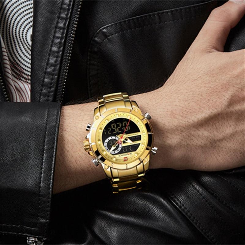 Relógio Naviforce NF9163 Resistente a Choque (Dourado) - Versomastore