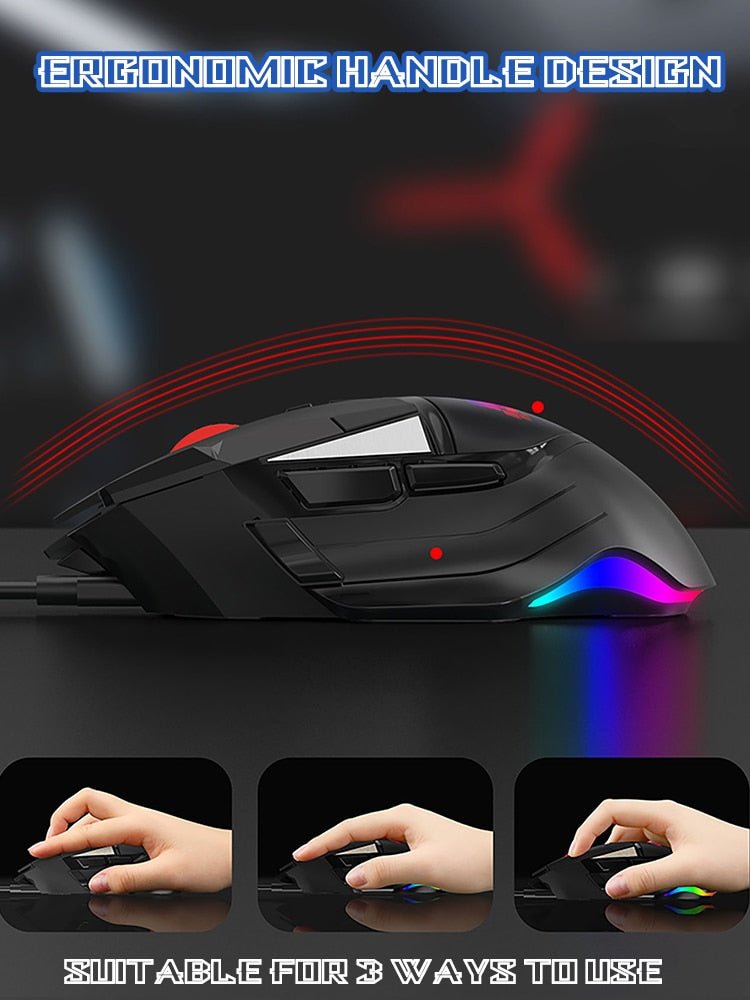 Mouse Gamer sem fio (Preto) - Versomastore