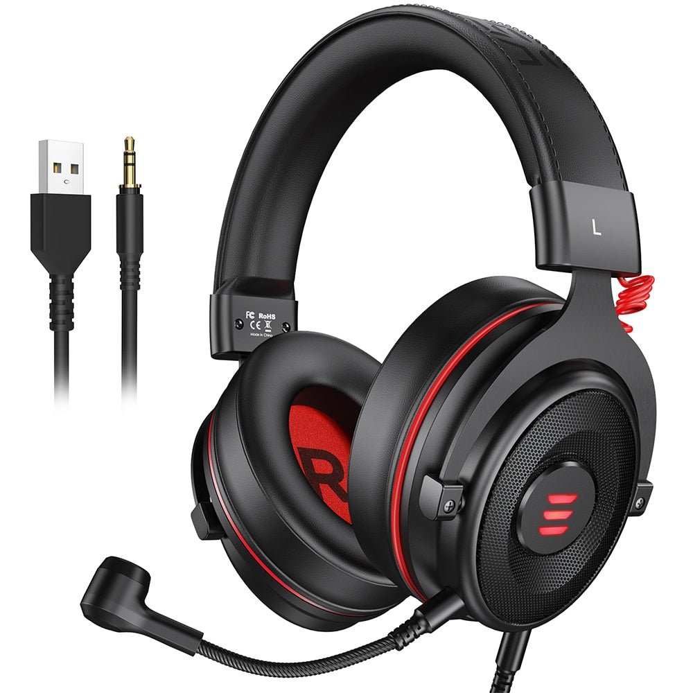 Auscultadores Gamer com Microfone Eksa E900 Pro (Preto) - Versomastore