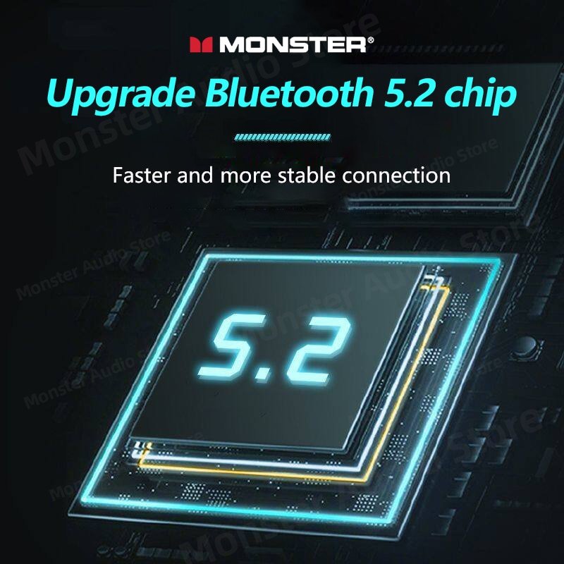Auriculares sem fio Monster Xkt10 (Azul) - Versomastore