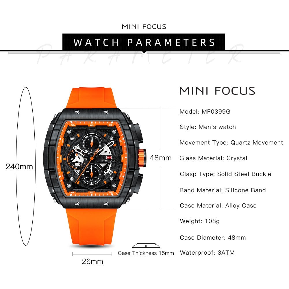 Relógio Mini Focus MF0399 (Laranja) - Versomastore