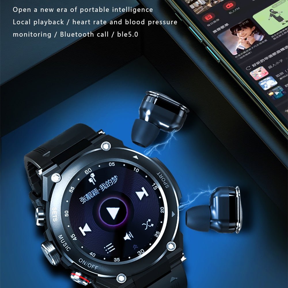 Smartwatch Lemfo T92 com Auriculares Tws (Prateado) - Versomastore