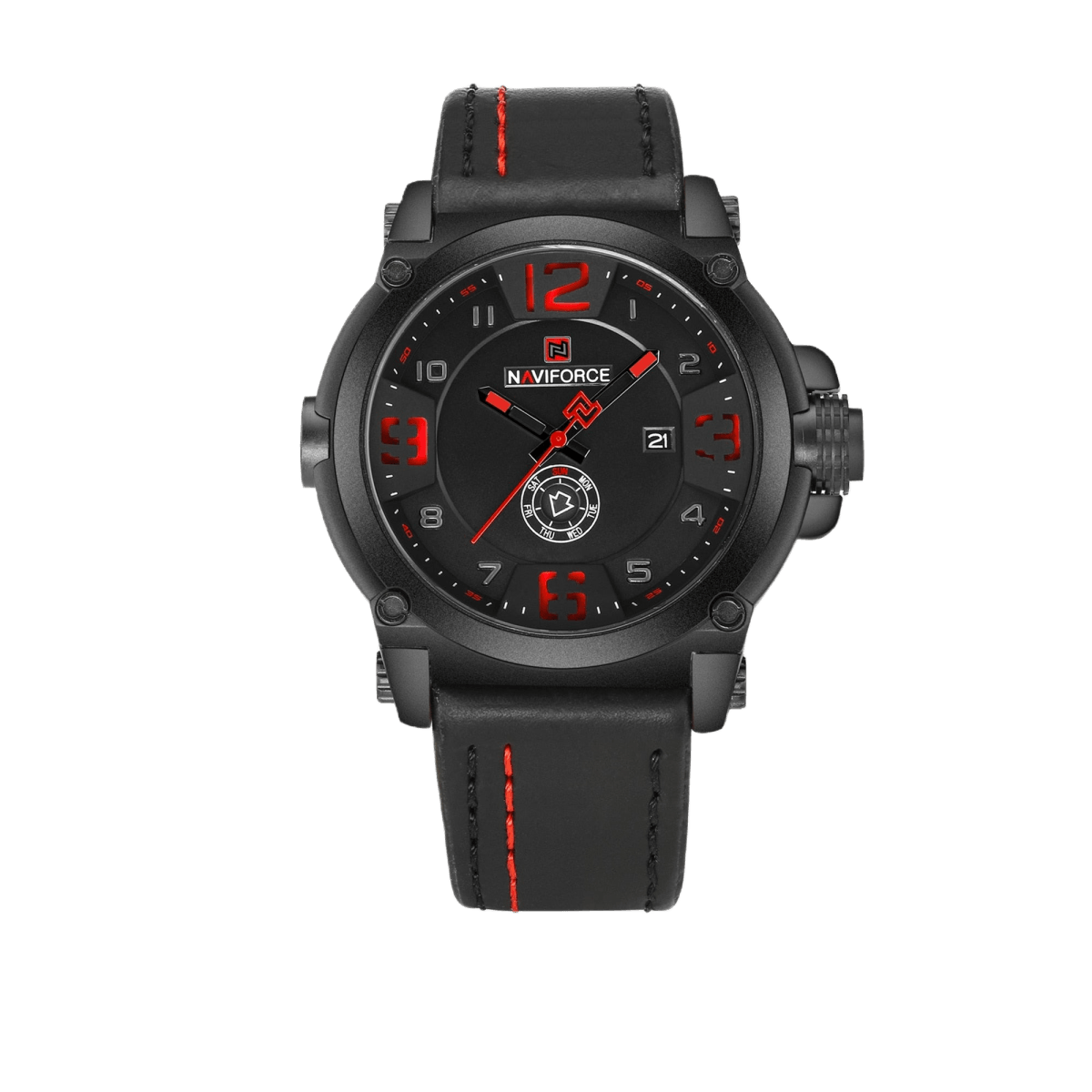 Relógio Naviforce NF9099 Pulseira em Couro (Preto) - Versomastore