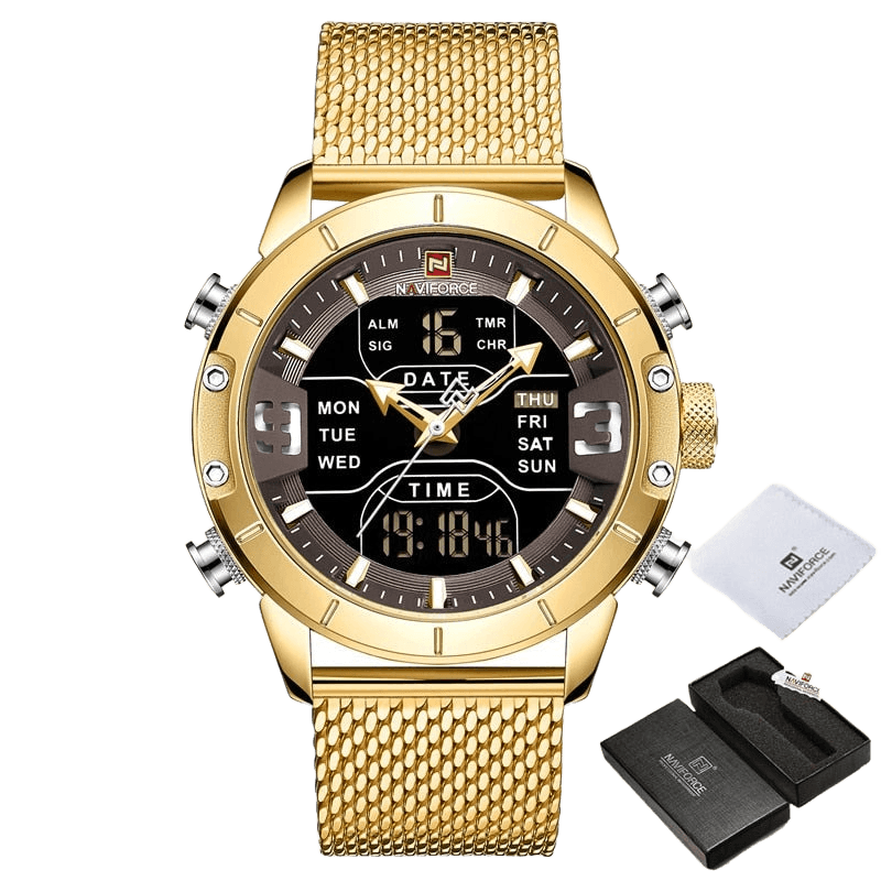 Relógio Naviforce NF9153 Pulseira em Aço Inoxidável (Dourado) - Versomastore