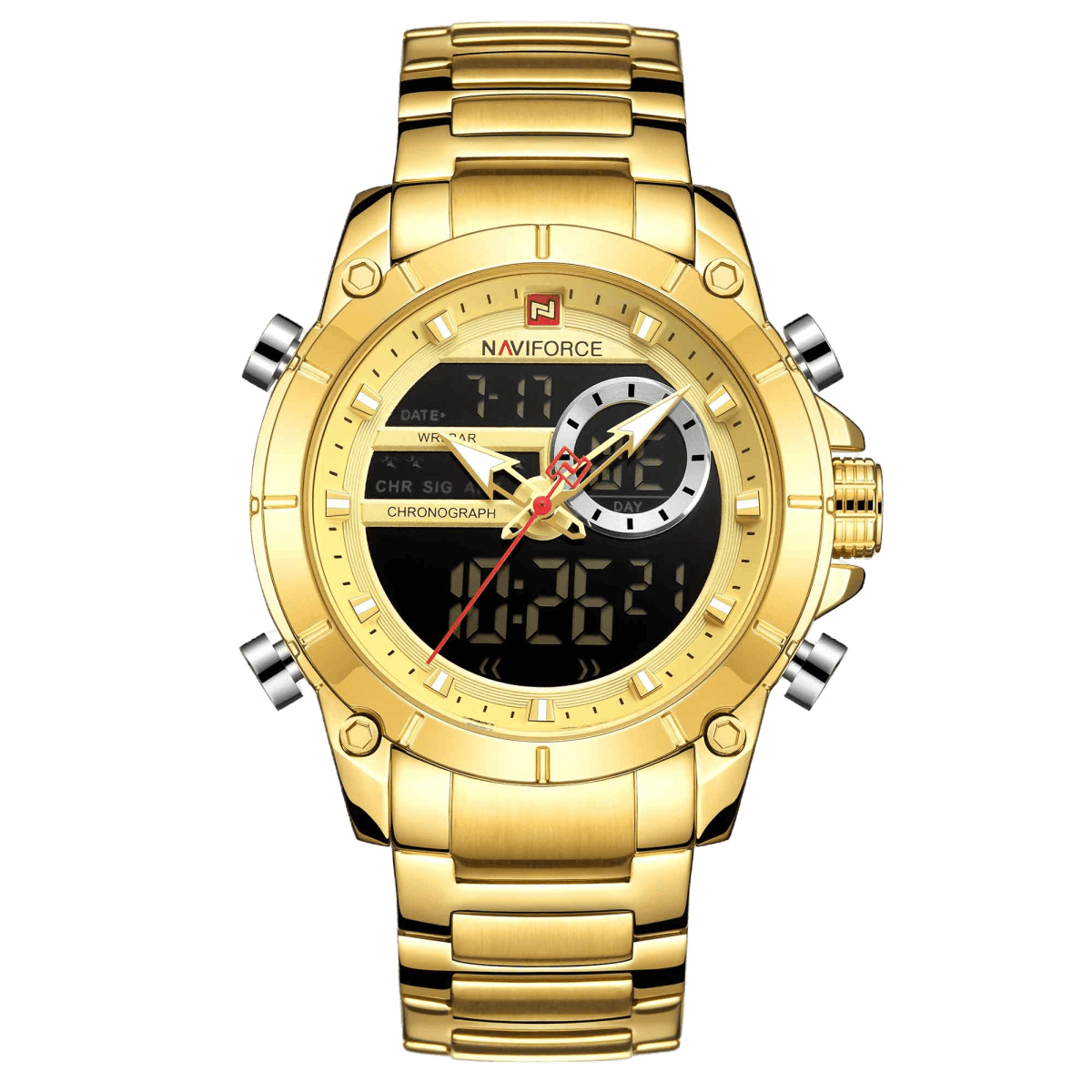 Relógio Naviforce NF9163 Resistente a Choque (Dourado) - Versomastore