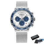 Relógio Crrju CR2300 Pulseira em Aço Inoxidável (Azul) - Versomastore