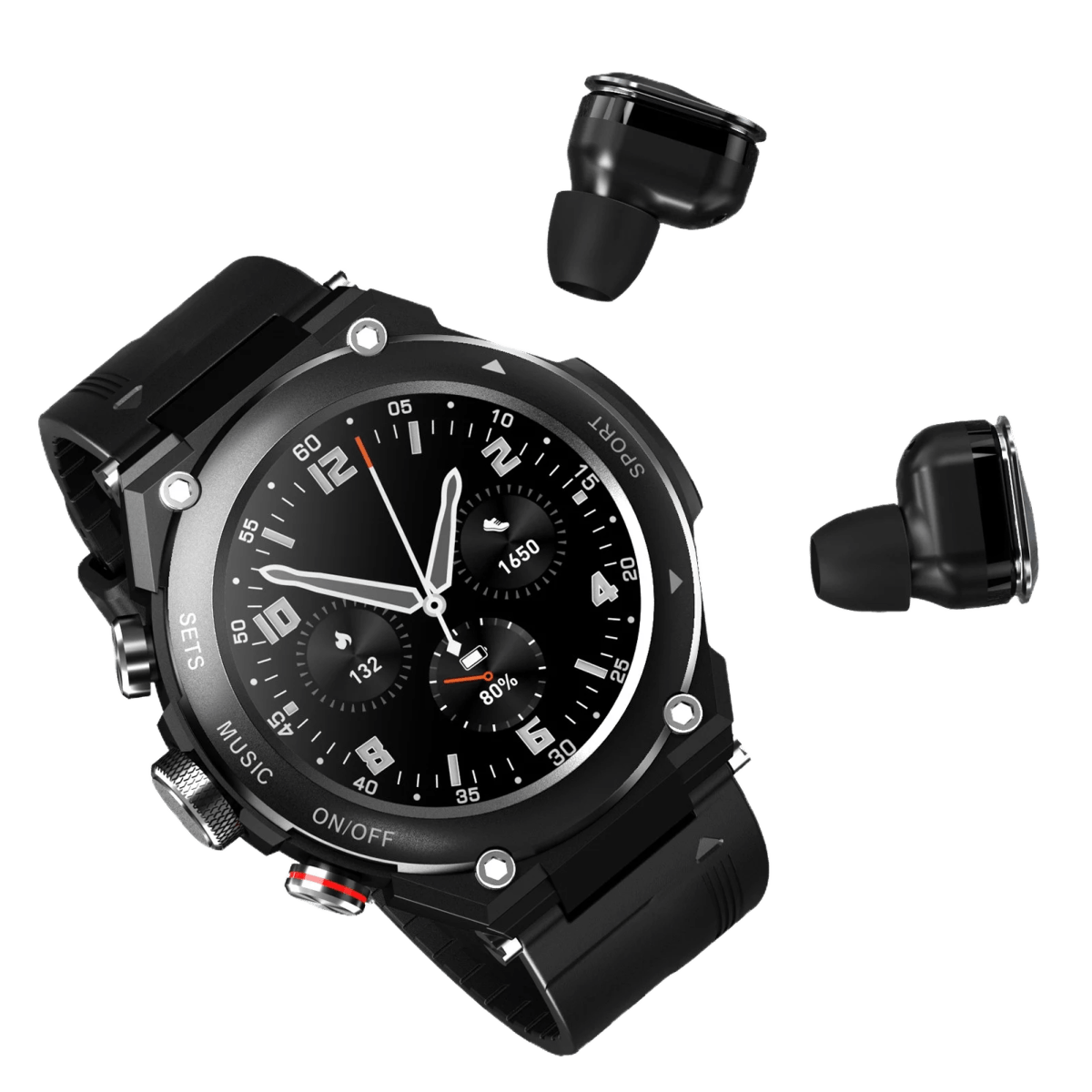 Smartwatch Lemfo T92 com Auriculares Tws (Preto) - Versomastore