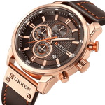 Relógio Curren CUR8291 Pulseira em Couro (Castanho Bronze) - Versomastore