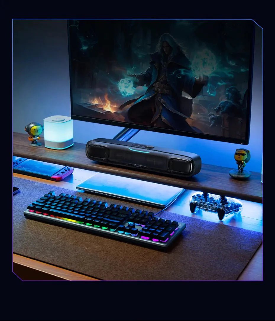 Barra de som para Pc/Laptop Bluetooth 5.3 e Áudio 3D com Bateria incluída - Versomastore