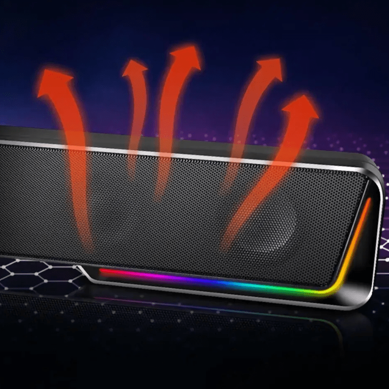 Barra de som Para PC/Laptop conexão Bluetooth Som surround e luzes RGB - Versomastore