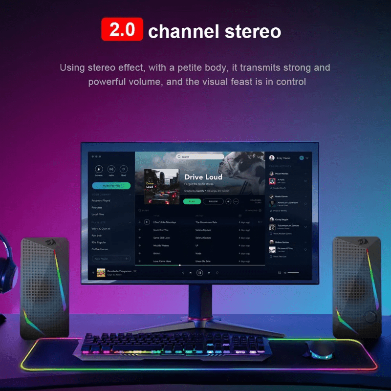 Barras de som para PC/Laptop Som Surround e luzes RGB - Versomastore