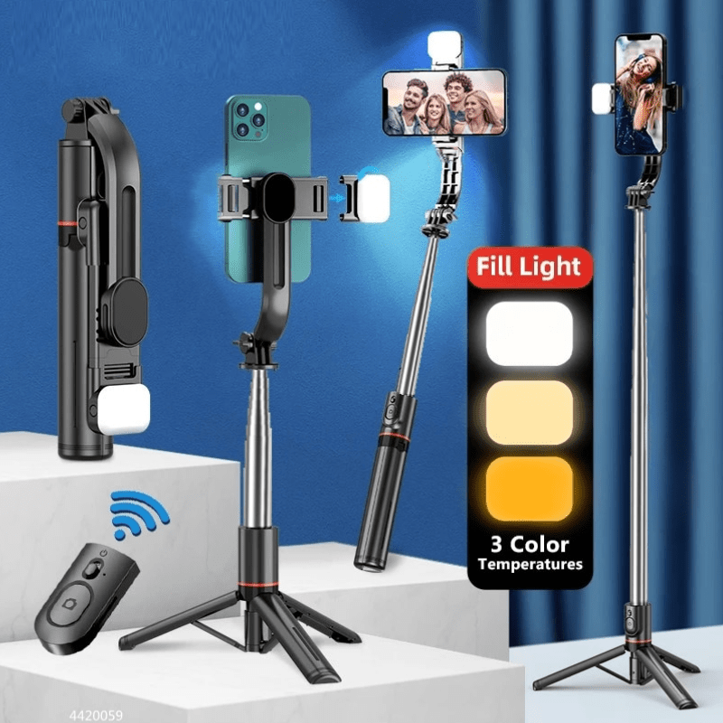 Bastão de Selfie com Controle remoto e Luzes Led - Versomastore