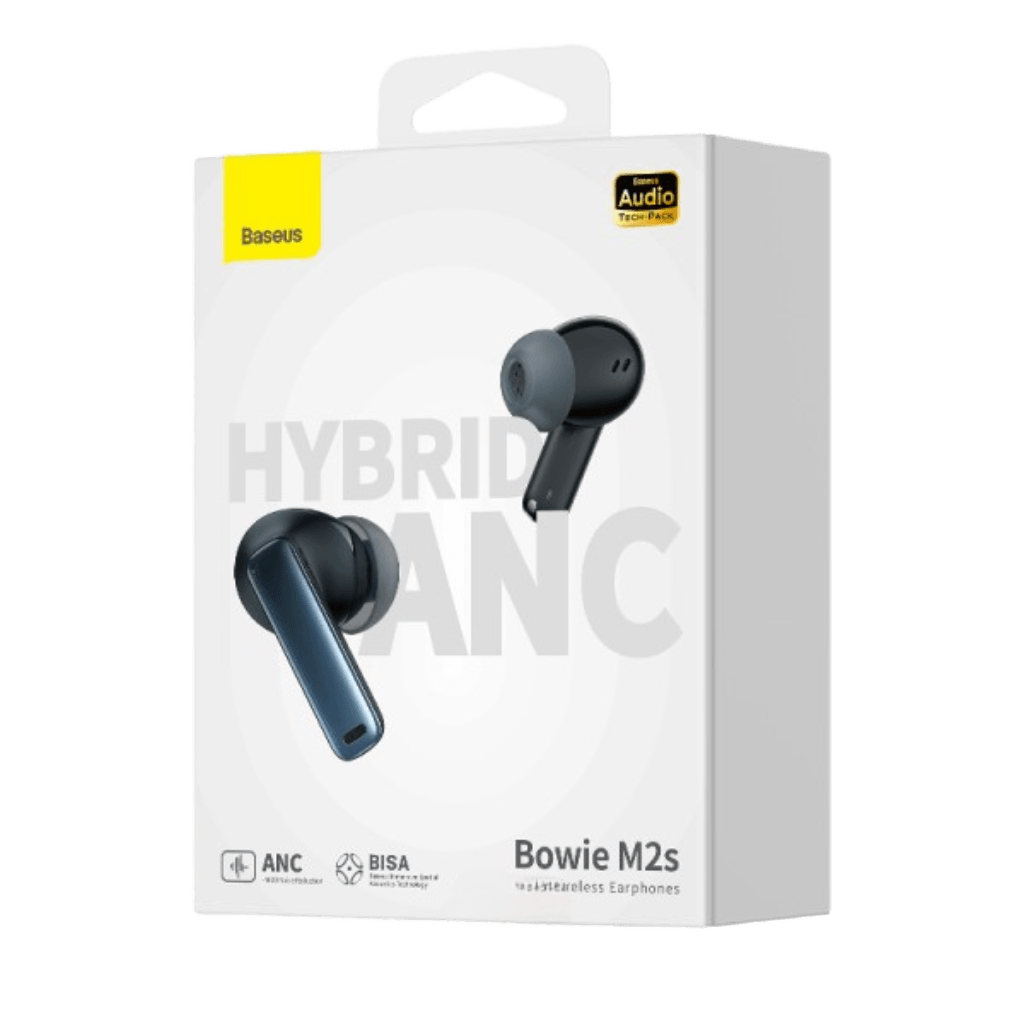 Auriculares sem fio Baseus Bowie M2s (Preto) - Versomastore