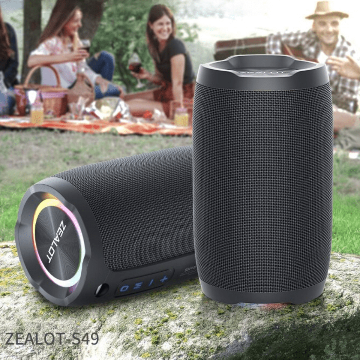 Coluna de som Bluetooth Zealot S49 (Preto) - Versomastore
