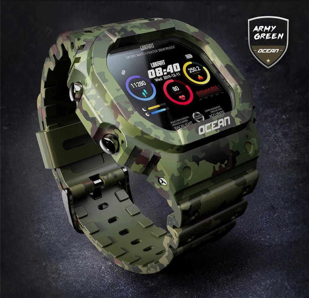 Smartwatch Lokmat Ocean (Verde Tropa) - Versomastore