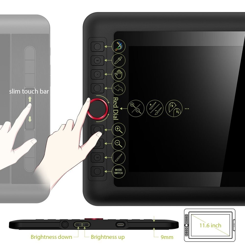 Mesa Digitalizadora XPPen Artist 12 Pro com Tela de 11.6" Alta Qualidade desenho Profissional - Versomastore