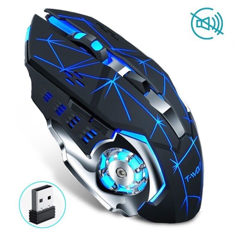Mouse Gaming sem fio recarregável 2400DPI (Preto) - Versomastore