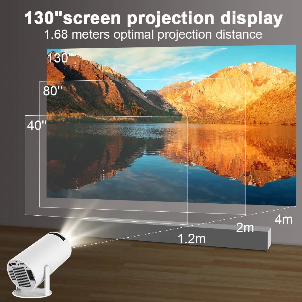 Projetor Portátil imagem 4K Android 11 Bluetooth (Branco) - Versomastore