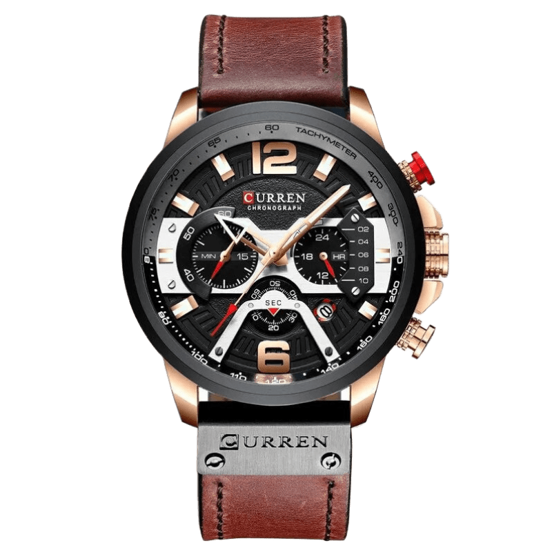 Relógio Curren CUR8329 Pulseira em Couro (Marrom) - Versomastore