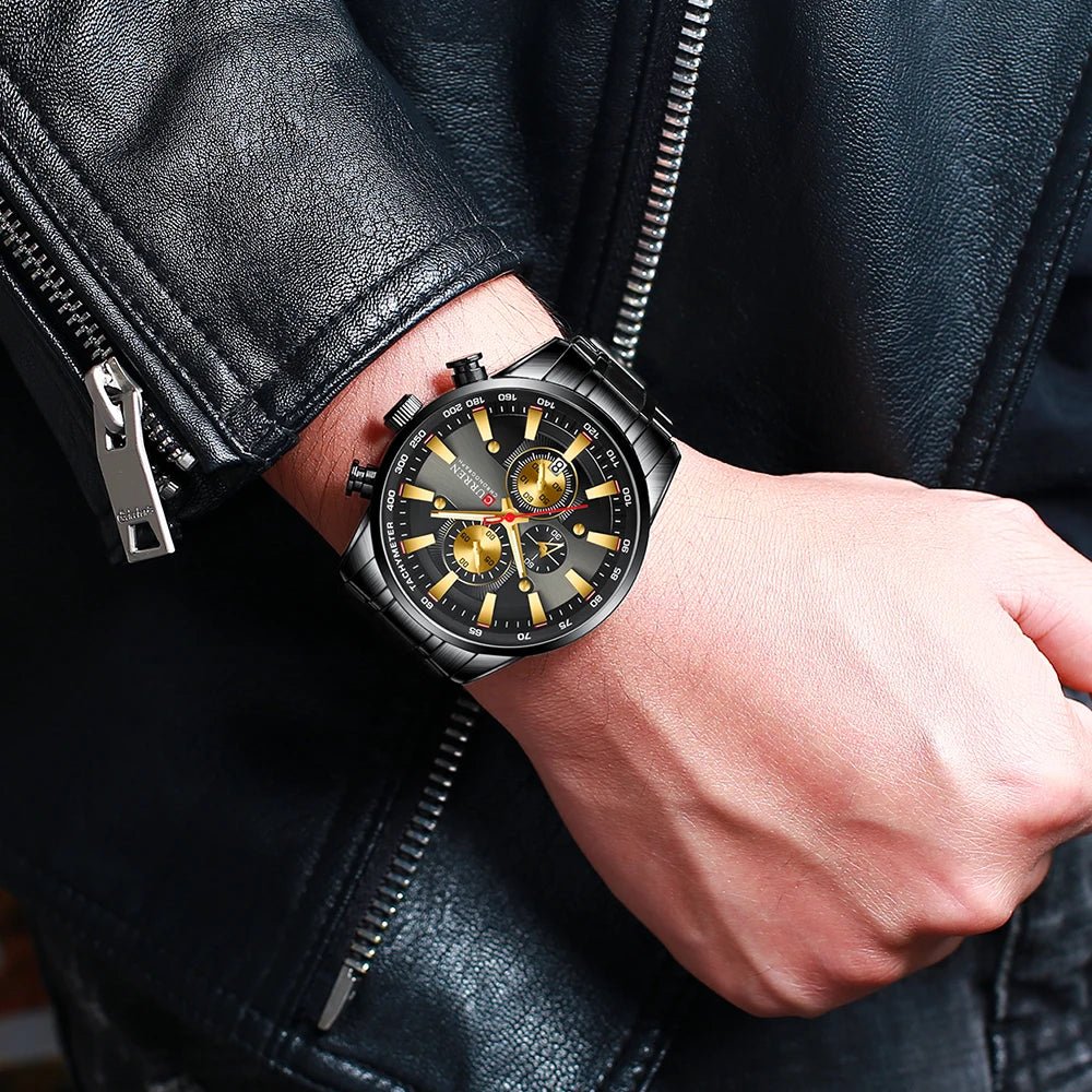 Relógio Curren CUR8351 Pulseira em Aço Inoxidável (Preto) - Versomastore