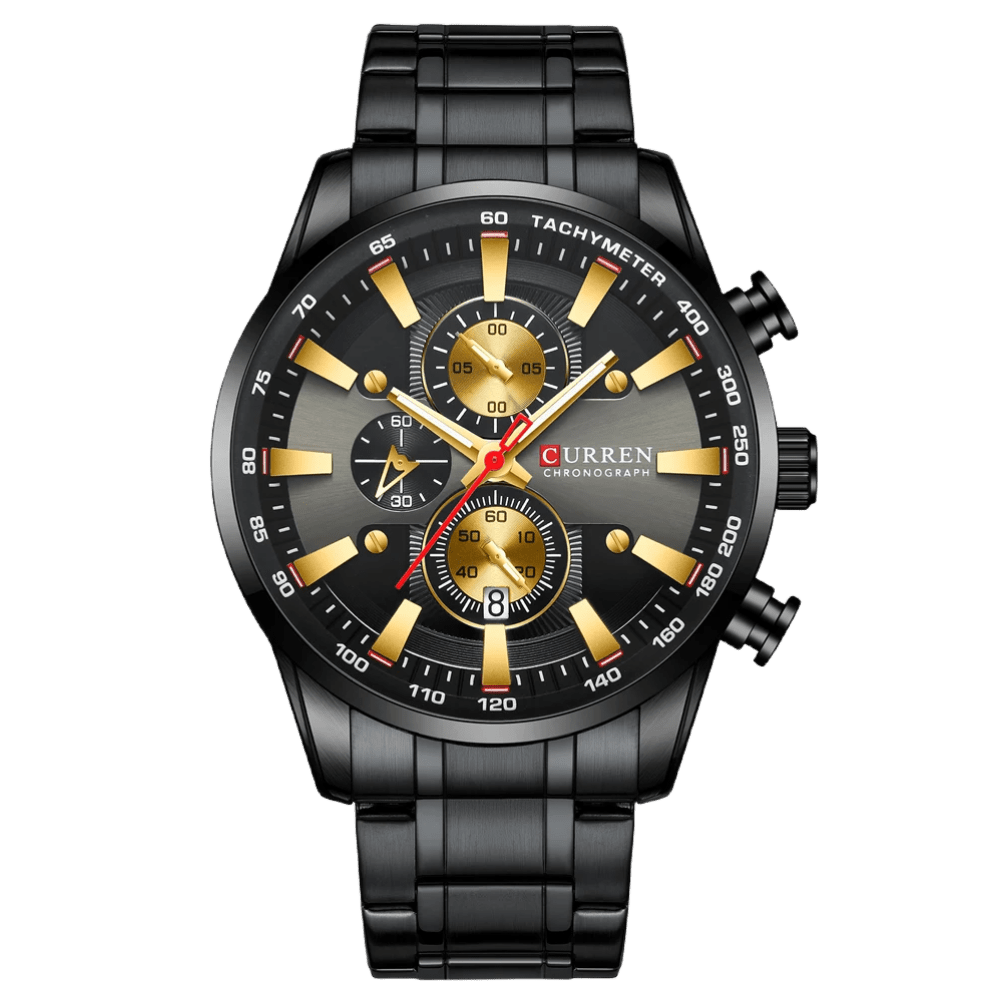 Relógio Curren CUR8351 Pulseira em Aço Inoxidável (Preto) - Versomastore
