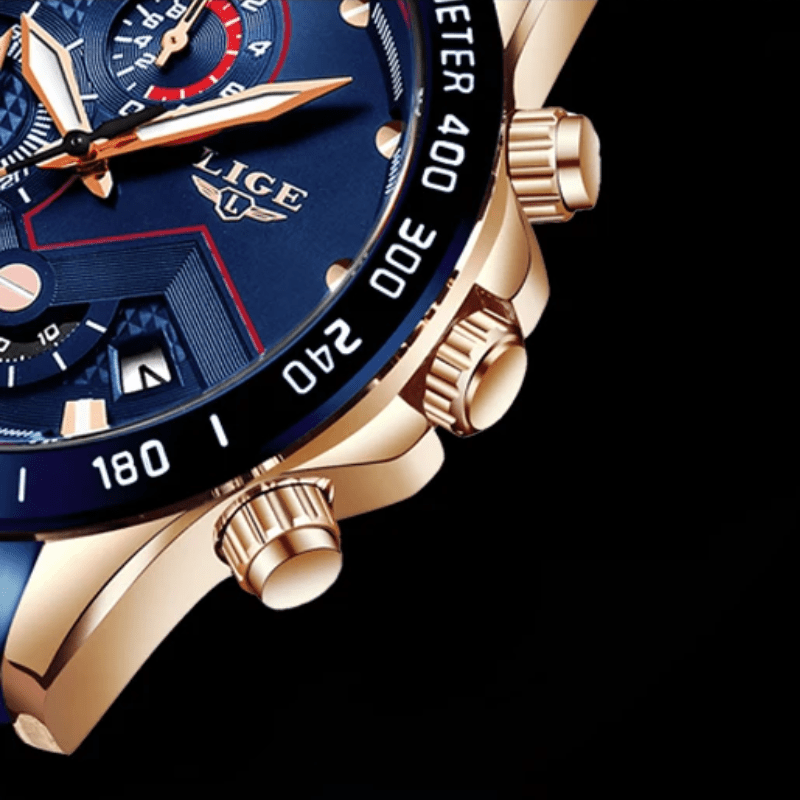 Relógio Lige LG9929 Pulseira em Aço Inoxidável (Azul) - Versomastore