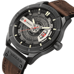 Relógio Masculino de pulso marca de luxo Pulseira em couro - Versomastore