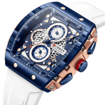 Relógio Curren CUR8442 Pulseira em Silicone (Branco e azul) - Versomastore