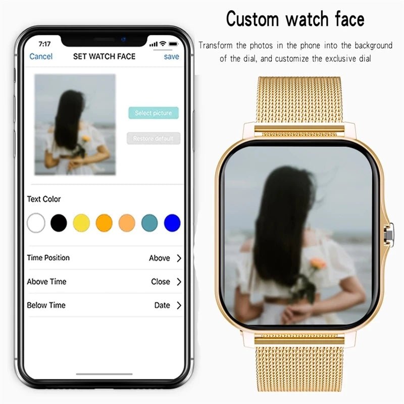 Smartwatch Feminino Lige Super luxuoso (Dourado) - Versomastore