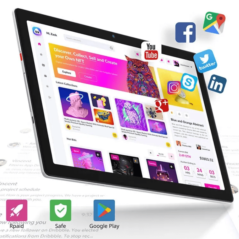 Tablet 10.1" Android Processador Quad Core com 2GB Ram + 64GB Rom Bluetooth e WiFi - Versomastore