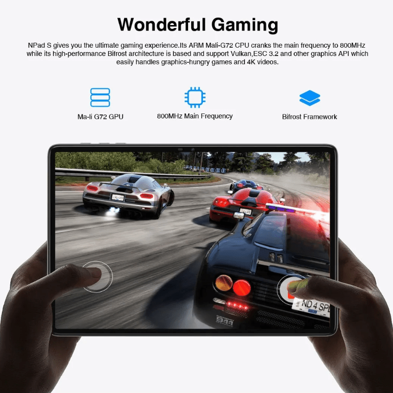 Tablet 10.1" Full HD Android 12 com potente processador e 4GB RAM + 64GB ROM - Versomastore